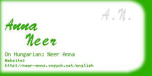 anna neer business card